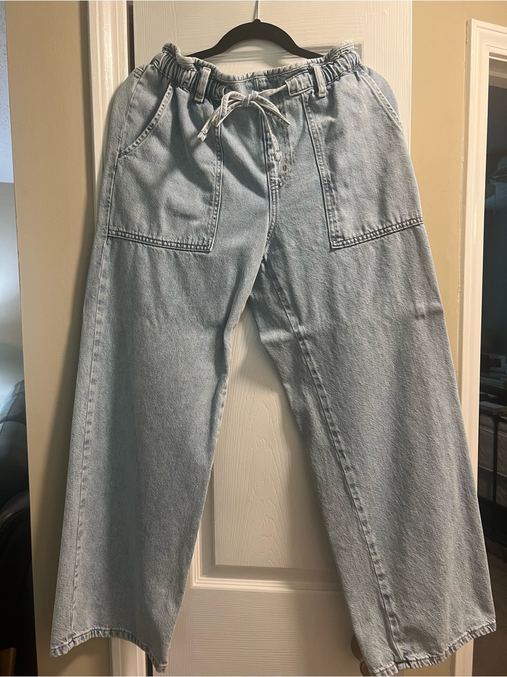 Time and Tru Light Blue Elastic Waist Denim Pants